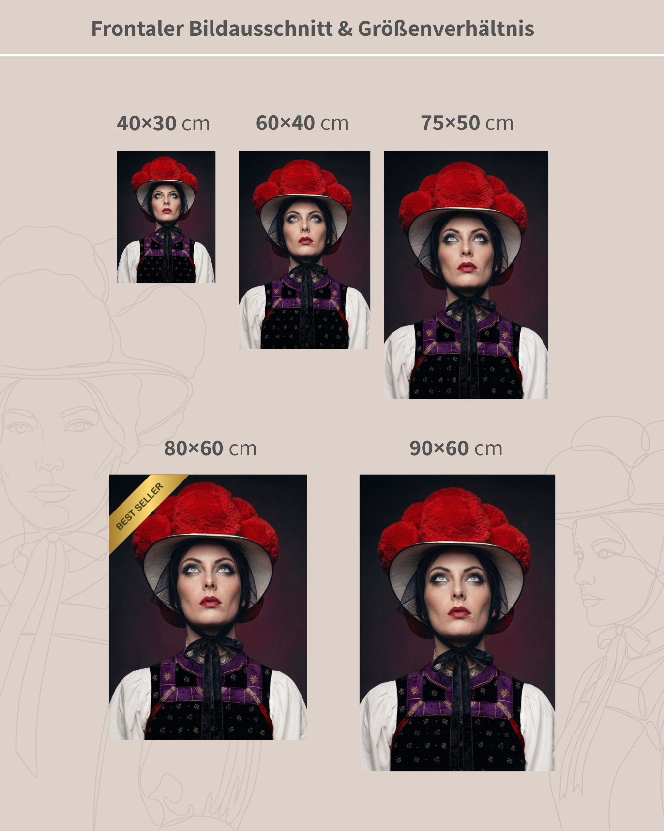 Schwarzwald-Ikone | Moderne Bollenhut Leinwand