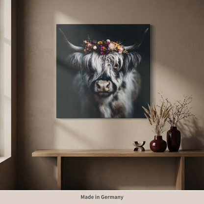 Hochlandrind "Lotte" | Kuh Bild auf Leinwand