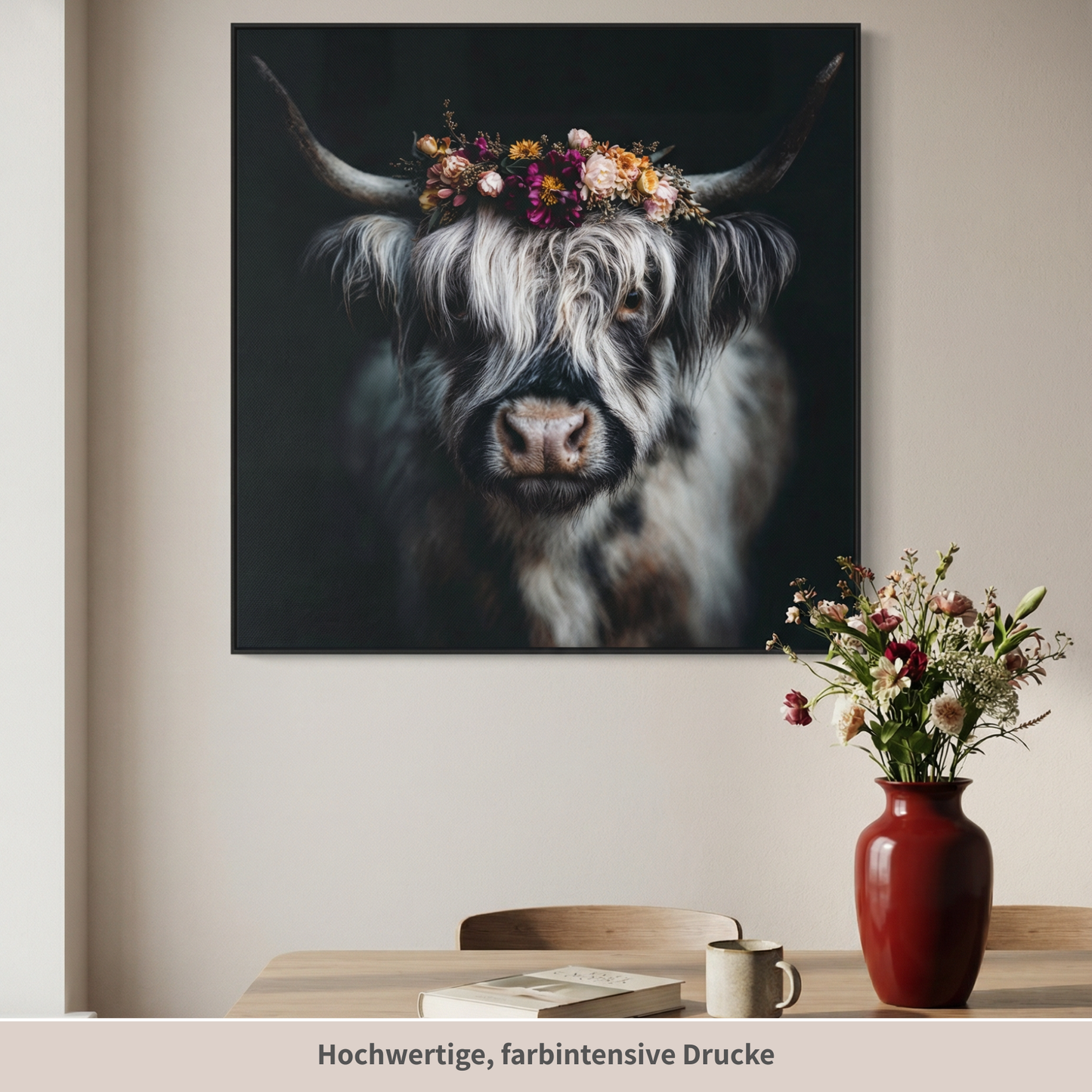 Hochlandrind "Lotte" | Kuh Bild auf Leinwand