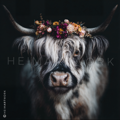 Hochlandrind "Lotte" | Kuh Bild auf Leinwand