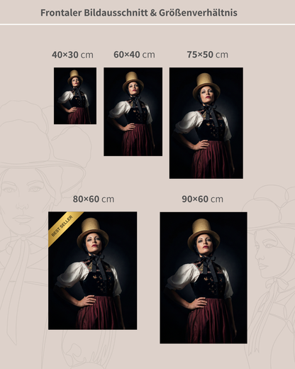 Traditioneller Strohzylinder | Schwarzwald Wandbild