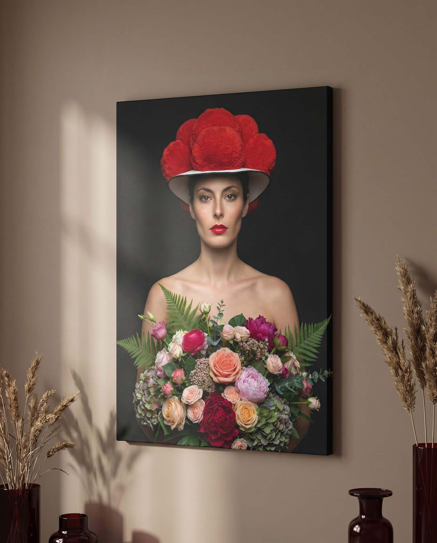 Ästhetische Kombination aus Tradition und Moderne – dieses ausdrucksstarke Schwarzwald Bild bringt lebendige Farben und florale Eleganz in Ihre Inneneinrichtung.