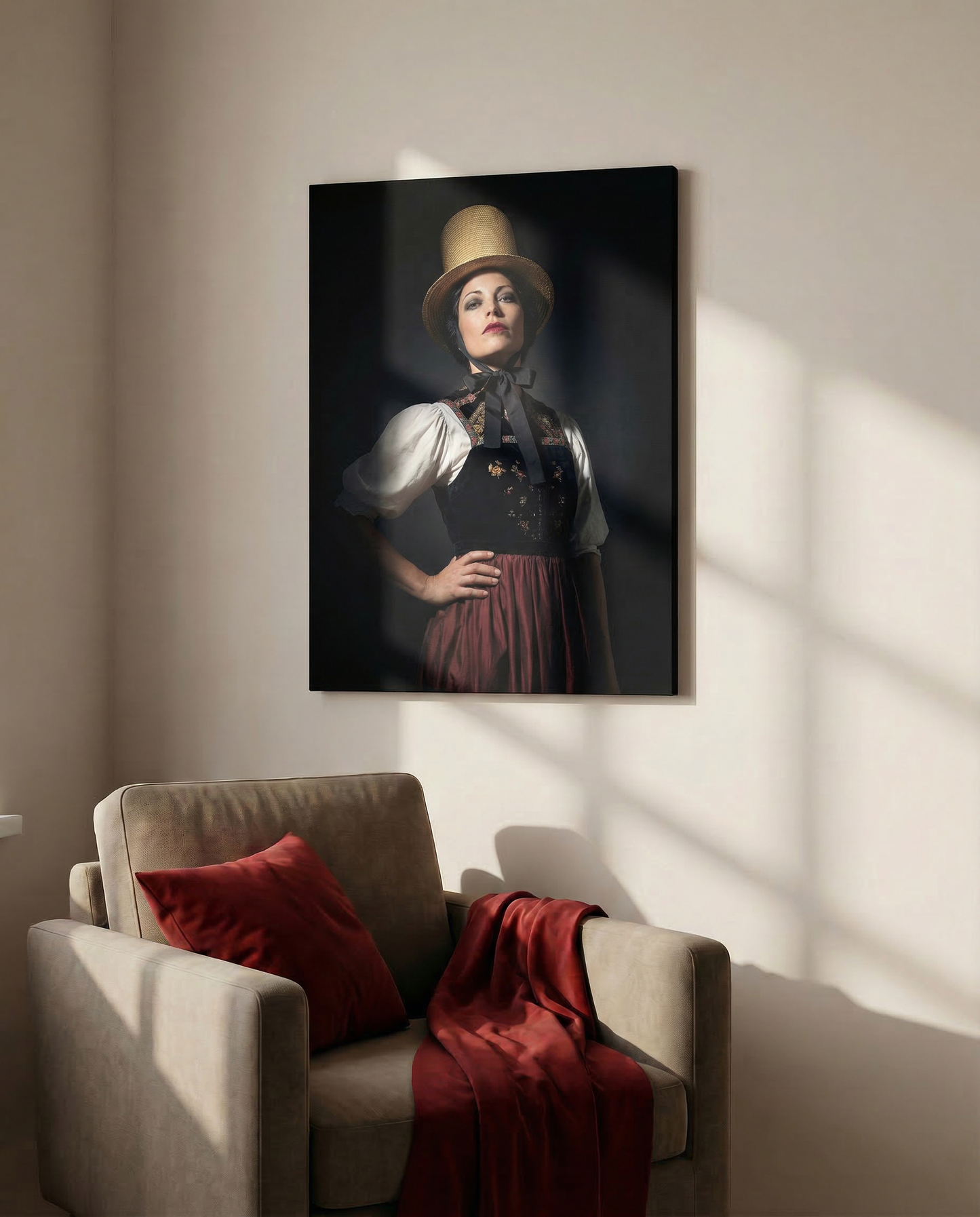 Traditioneller Strohzylinder | Schwarzwald Wandbild