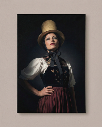 Traditioneller Strohzylinder | Schwarzwald Wandbild