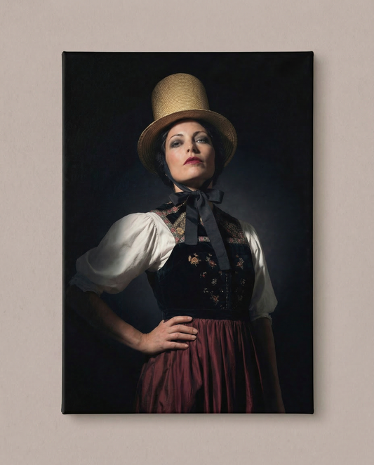 Traditioneller Strohzylinder | Schwarzwald Wandbild