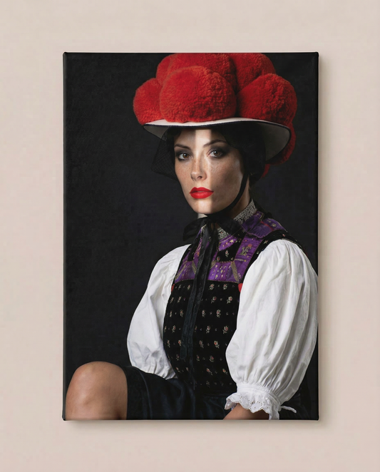 Kontrast der Heimat | Schwarzwälder Bollenhut Bild