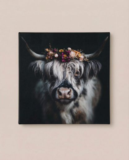 Hochlandrind "Lotte" | Kuh Bild auf Leinwand