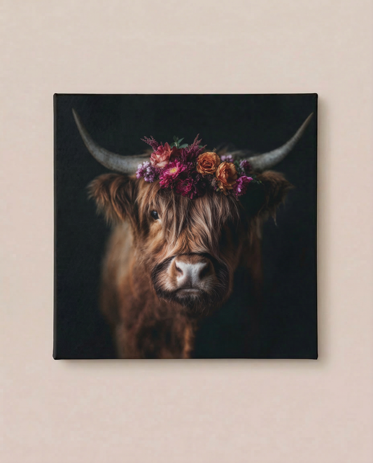 Hochlandrind "Alma" | Leinwand Highland Cow